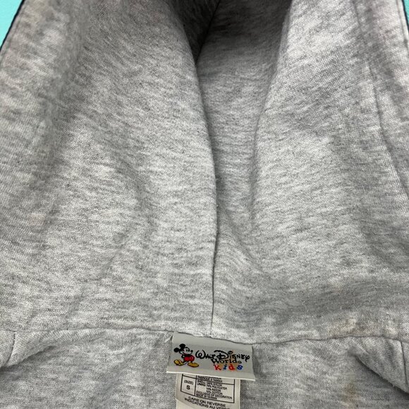 SMALL 7 Vintage Boys Walt Disney World Kids Mickey Mouse Blue Jacket Hoodie Y2K - Picture 9 of 12